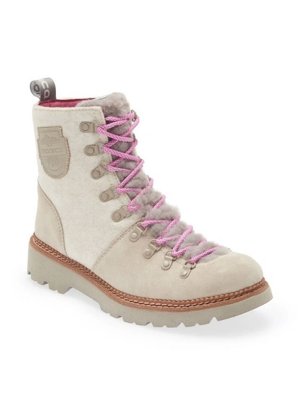 Bionica Darlene Moonstone Italian Suede $180 Women's Waterproof Boot Size 9 NEW